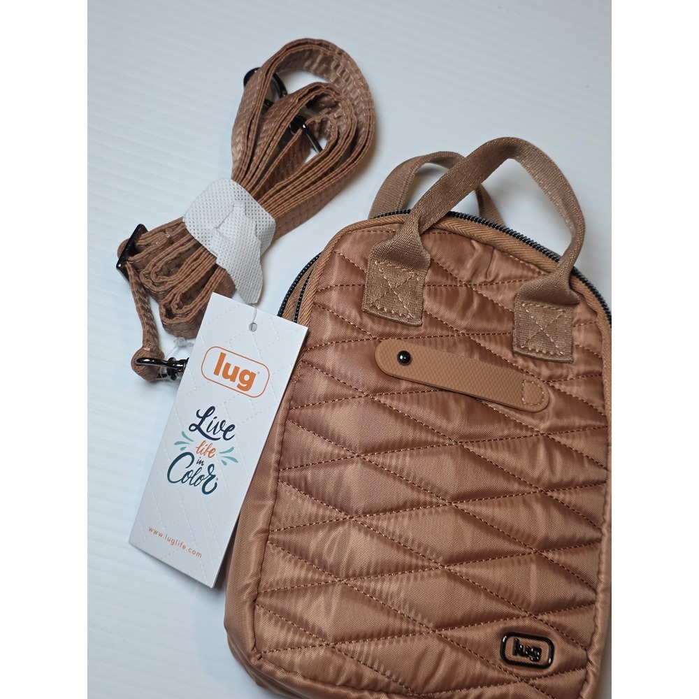Lug Small Crossbody with Top Handles Jetty LE Chai Latte Brown Quilted Women - Picture 4 of 11